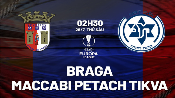 Nhận định Maccabi Petah Tikva vs Braga 0h30 ngày 2/8 (Europa League 2024/25). Hãy đến 188BET cá cược bóng đá .